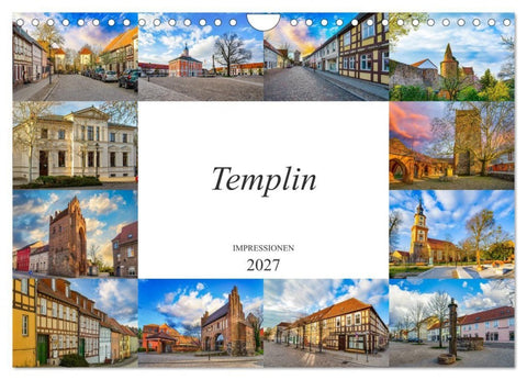 Templin Impressionen (Wandkalender 2027 DIN A4 quer), CALVENDO Monatskalender