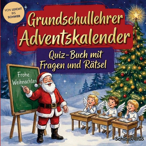 Grundschullehrer-Adventskalender: Quiz-Buch mit Fragen und Rätsel