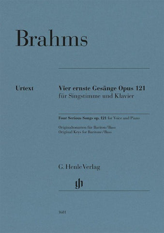 Johannes Brahms - Vier ernste Gesänge op. 121 für Singstimme und Klavier