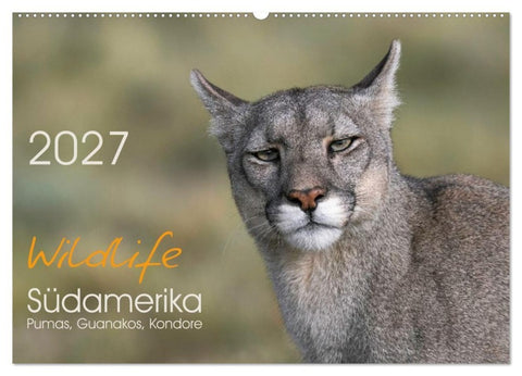 Wildlife Südamerika (Wandkalender 2027 DIN A2 quer), CALVENDO Monatskalender