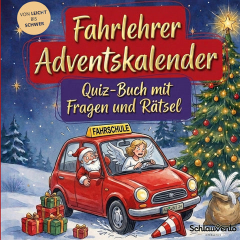 Fahrlehrer-Adventskalender: Quiz-Buch mit Fragen und Rätsel