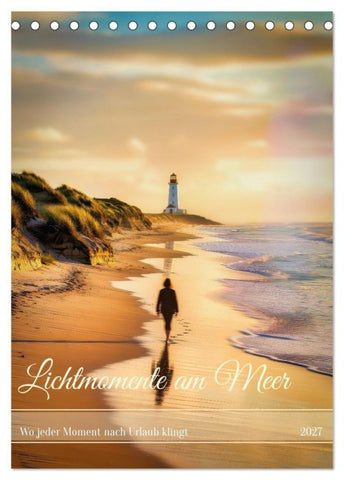 Lichtmomente am Meer (Tischkalender 2027 DIN A5 hoch), CALVENDO Monatskalender