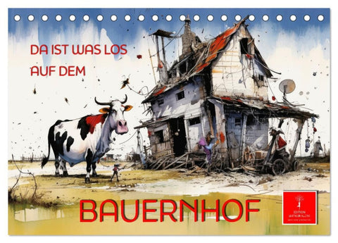 Da ist was los auf dem Bauernhof (Tischkalender 2026 DIN A5 quer), CALVENDO Monatskalender