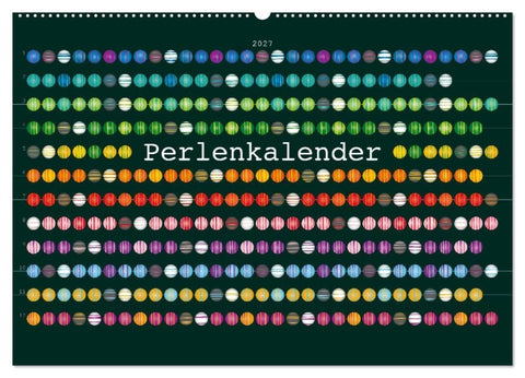 Perlenkalender (Wandkalender 2027 DIN A2 quer), CALVENDO Monatskalender