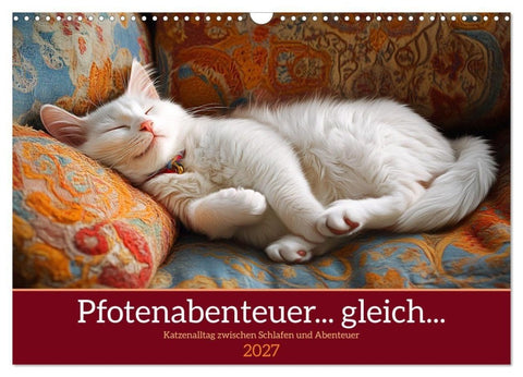 Pfotenabenteuer gleich (Wandkalender 2027 DIN A3 quer), CALVENDO Monatskalender