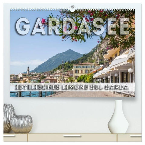 GARDASEE Idyllisches Limone sul Garda (hochwertiger Premium Wandkalender 2027 DIN A2 quer), Kunstdruck in Hochglanz