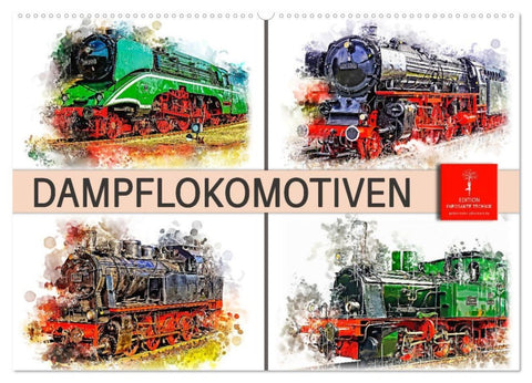 Beeindruckende Dampflokomotiven (Wandkalender 2027 DIN A2 quer), CALVENDO Monatskalender