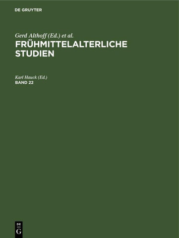Frühmittelalterliche Studien. Band 22
