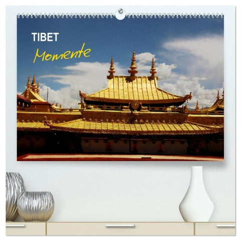 Tibet Momente (hochwertiger Premium Wandkalender 2027 DIN A2 quer), Kunstdruck in Hochglanz