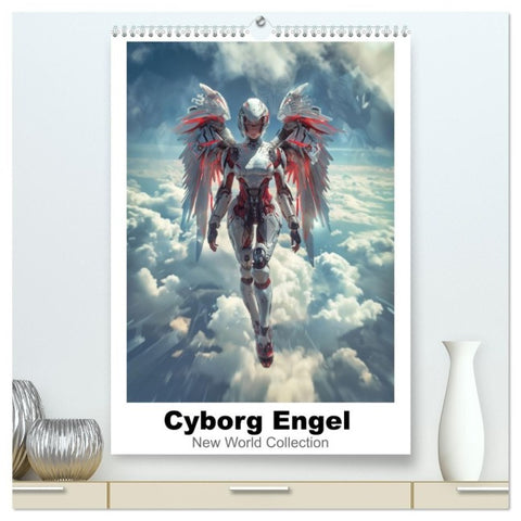 Cyborg Engel (hochwertiger Premium Wandkalender 2027 DIN A2 hoch), Kunstdruck in Hochglanz