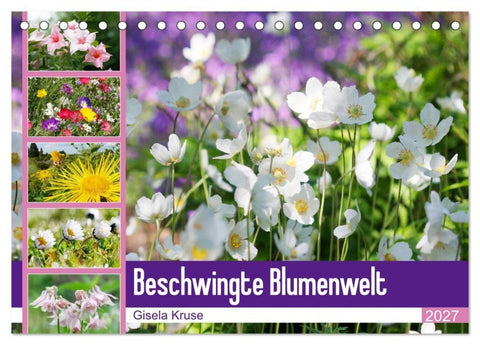 Beschwingte Blumenwelt (Tischkalender 2027 DIN A5 quer), CALVENDO Monatskalender