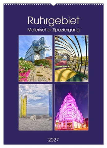 Ruhrgebiet - Malerischer Spaziergang (Wandkalender 2027 DIN A2 hoch), CALVENDO Monatskalender