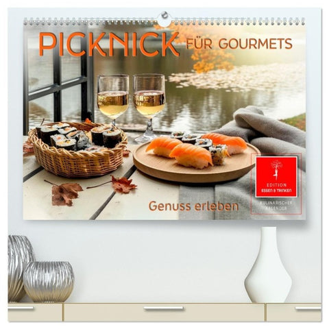 Picknick für Gourmets - Genuss erleben (hochwertiger Premium Wandkalender 2027 DIN A2 quer), Kunstdruck in Hochglanz