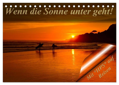 Wenn die Sonne unter geht (Tischkalender 2027 DIN A5 quer), CALVENDO Monatskalender