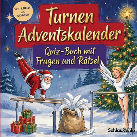 Turnen-Adventskalender: Quiz-Buch mit Fragen und Rätsel