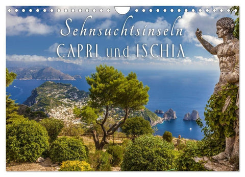 Sehnsuchtsinseln Capri und Ischia (Wandkalender 2027 DIN A4 quer), CALVENDO Monatskalender