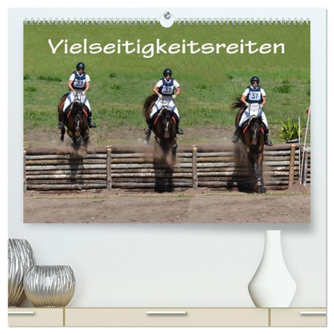 Vielseitigkeitsreiten (hochwertiger Premium Wandkalender 2027 DIN A2 quer), Kunstdruck in Hochglanz