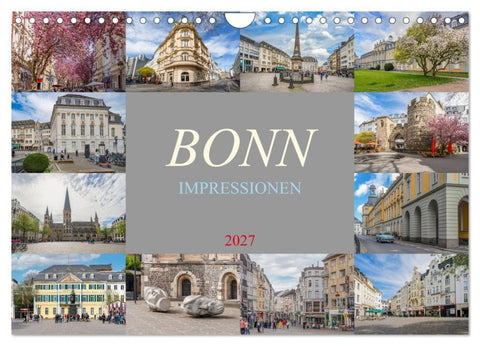 Bonn Impressionen (Wandkalender 2027 DIN A4 quer), CALVENDO Monatskalender