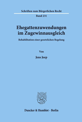Ehegattenzuwendungen im Zugewinnausgleich.