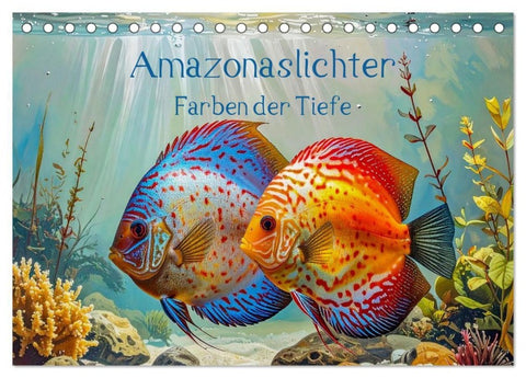 Amazonaslichter. Farben der Tiefe (Tischkalender 2026 DIN A5 quer), CALVENDO Monatskalender