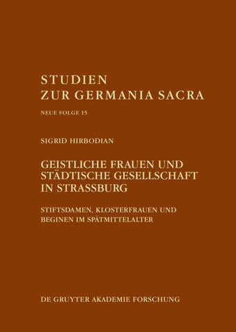 Geistliche Frauen und städtische Gesellschaft in Straßburg