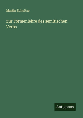 Zur Formenlehre des semitischen Verbs