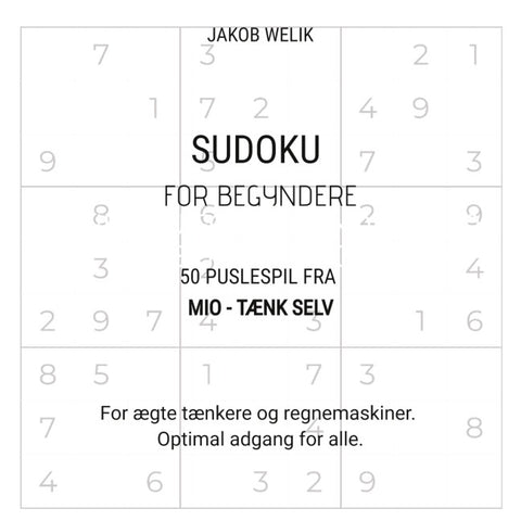 Sudoku for begyndere - 50 puslespil fra Mio - tænk selv