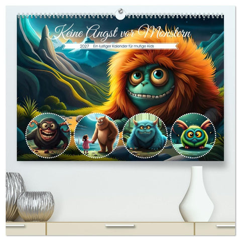 Keine Angst vor Monstern (hochwertiger Premium Wandkalender 2027 DIN A2 quer), Kunstdruck in Hochglanz