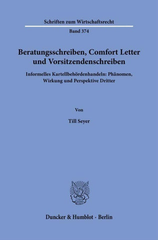 Beratungsschreiben, Comfort Letter und Vorsitzendenschreiben