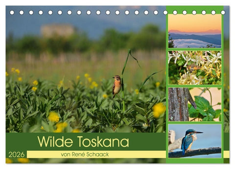 Wilde Toskana - von René Schaack (Tischkalender 2026 DIN A5 quer), CALVENDO Monatskalender
