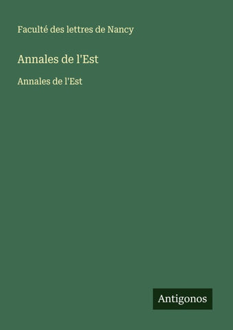 Annales de l'Est