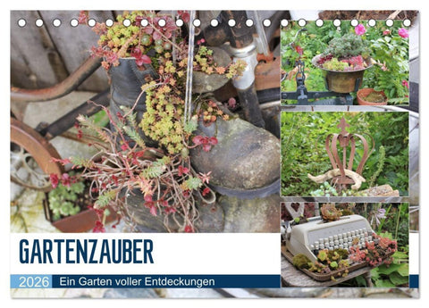 Gartenzauber (Tischkalender 2026 DIN A5 quer), CALVENDO Monatskalender