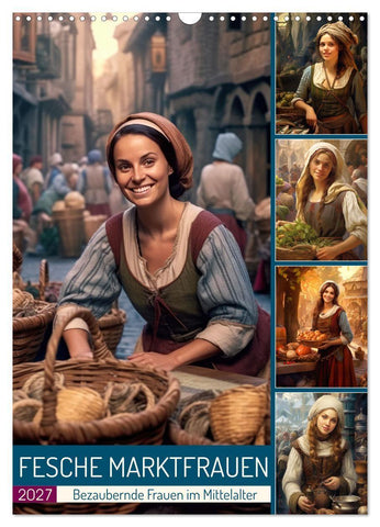 Fesche Marktfrauen (Wandkalender 2027 DIN A3 hoch), CALVENDO Monatskalender