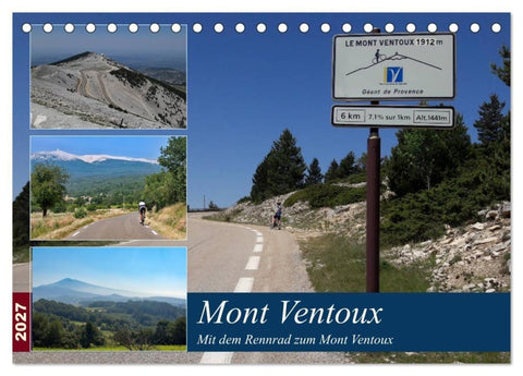 Mit dem Rennrad zum Mont Ventoux (Tischkalender 2027 DIN A5 quer), CALVENDO Monatskalender