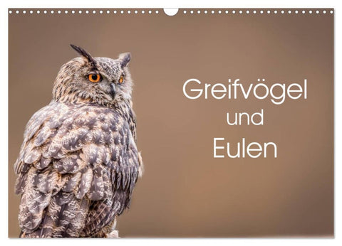 Greifvögel und Eulen (Wandkalender 2026 DIN A3 quer), CALVENDO Monatskalender