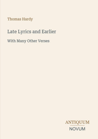 Late Lyrics and Earlier