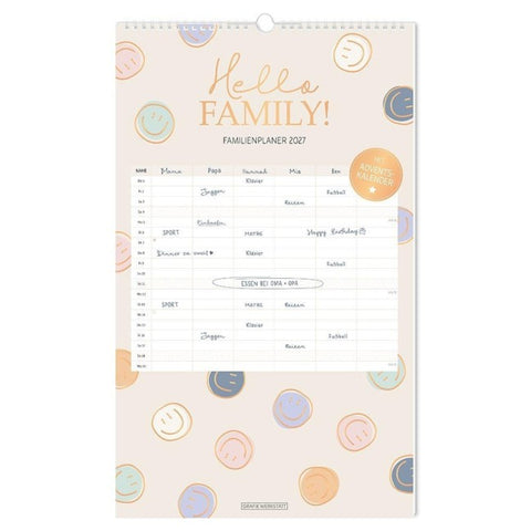 Familienplaner 2027 Hello Family!