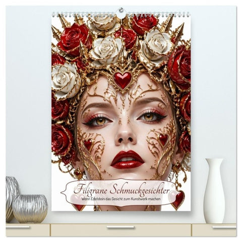 Filigrane Schmuckgesichter (hochwertiger Premium Wandkalender 2027 DIN A2 hoch), Kunstdruck in Hochglanz