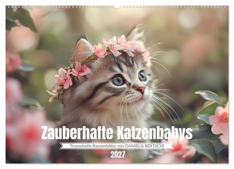 Zauberhafte Katzenbabys (Wandkalender 2027 DIN A2 quer), CALVENDO Monatskalender
