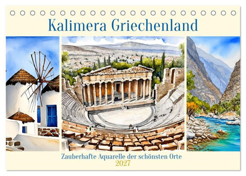 Kalimera Griechenland (Tischkalender 2027 DIN A5 quer), CALVENDO Monatskalender