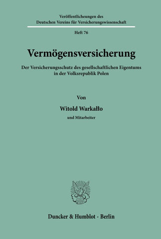 Vermögensversicherung.