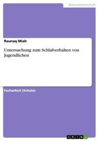 Untersuchung zum Schlafverhalten von Jugendlichen