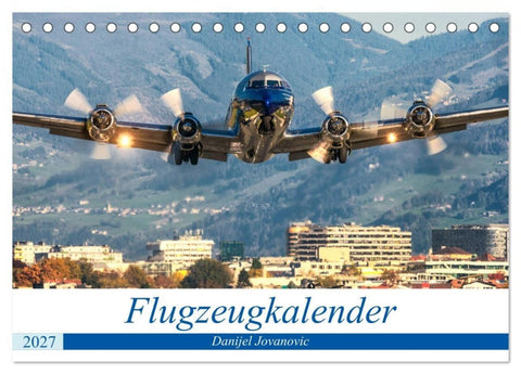 Flugzeugkalender (Tischkalender 2027 DIN A5 quer), CALVENDO Monatskalender