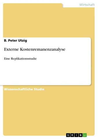Externe Kostenremanenzanalyse