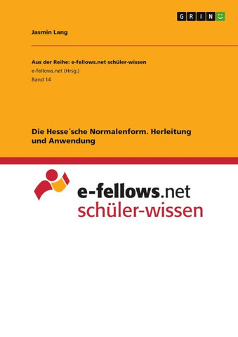 Die Hesse´sche Normalenform. Herleitung und Anwendung