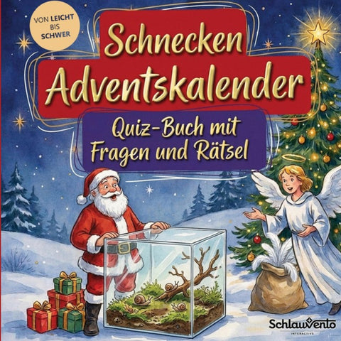 Schnecken-Adventskalender: Quiz-Buch mit Fragen und Rätsel