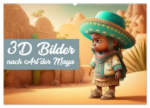 3D Bilder nach Art der Maya (Wandkalender 2027 DIN A2 quer), CALVENDO Monatskalender