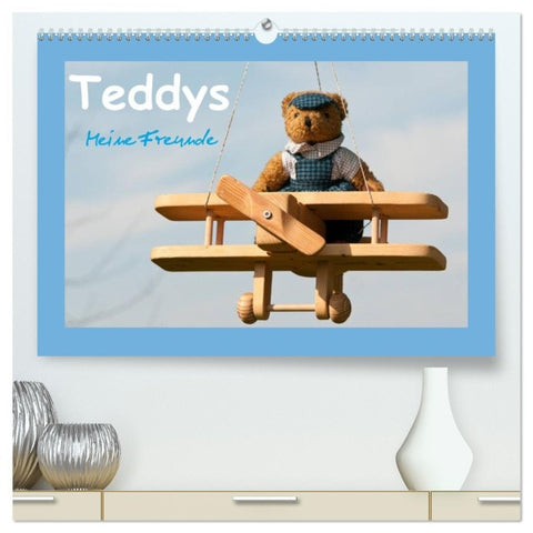 Teddys Meine Freunde (hochwertiger Premium Wandkalender 2026 DIN A2 quer), Kunstdruck in Hochglanz