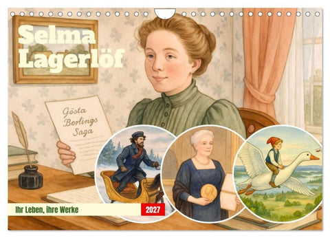 Selma Lagerlöf (Wandkalender 2027 DIN A4 quer), CALVENDO Monatskalender
