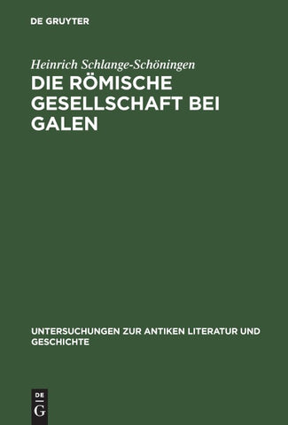 Die römische Gesellschaft bei Galen